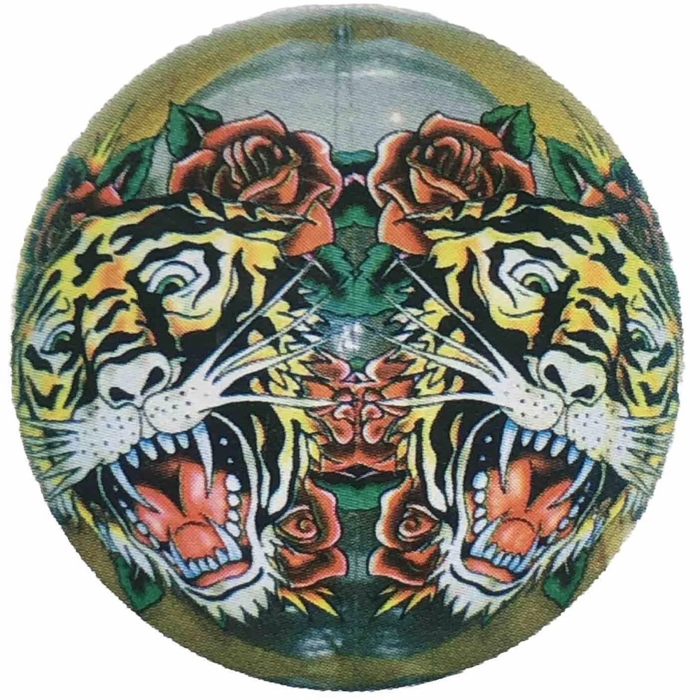Ed Hardy 24” Inflatable Beach Ball Designed by Christian Audigier, Tiger & Roses